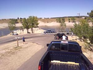 Launching at Glendo - Halls Marina