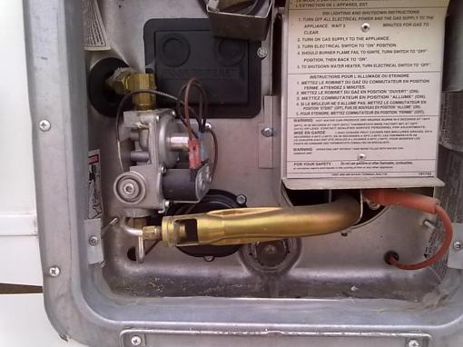 Gas Pipe with Element Cover (black) behind